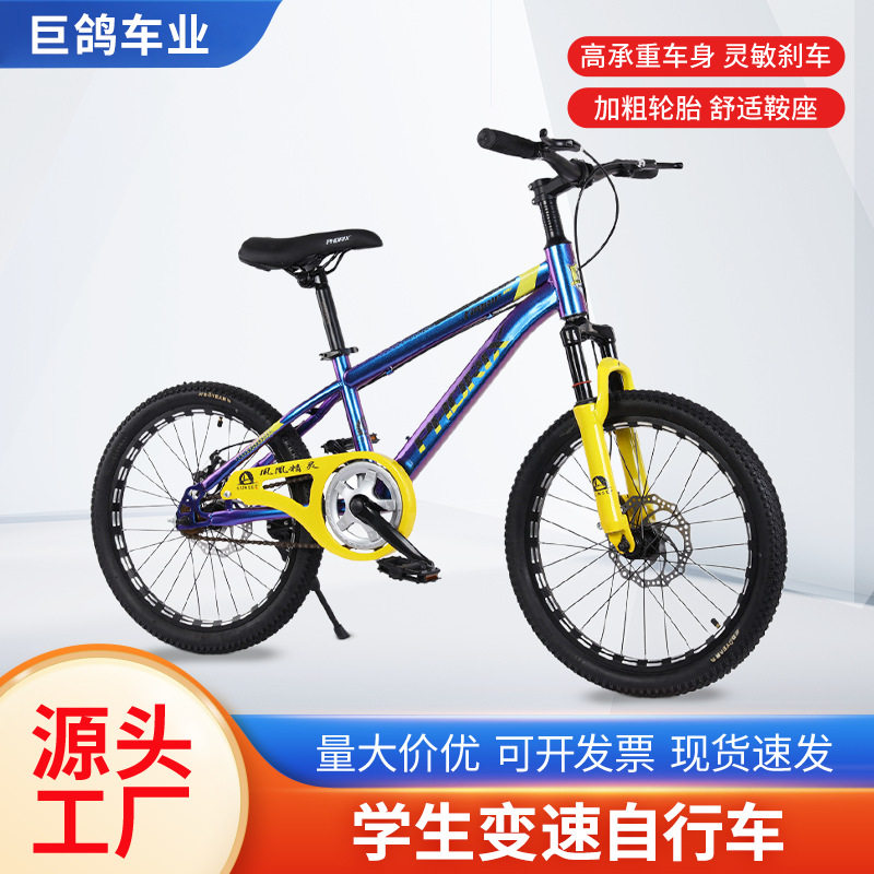 跨境批发成人学生变速自行车儿童前后减震公路车中大童山地脚踏车