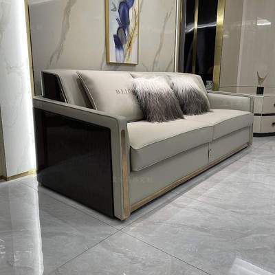 意式轻奢真皮沙发宾利组合美式欧式别墅大户型客厅后现代沙发家具