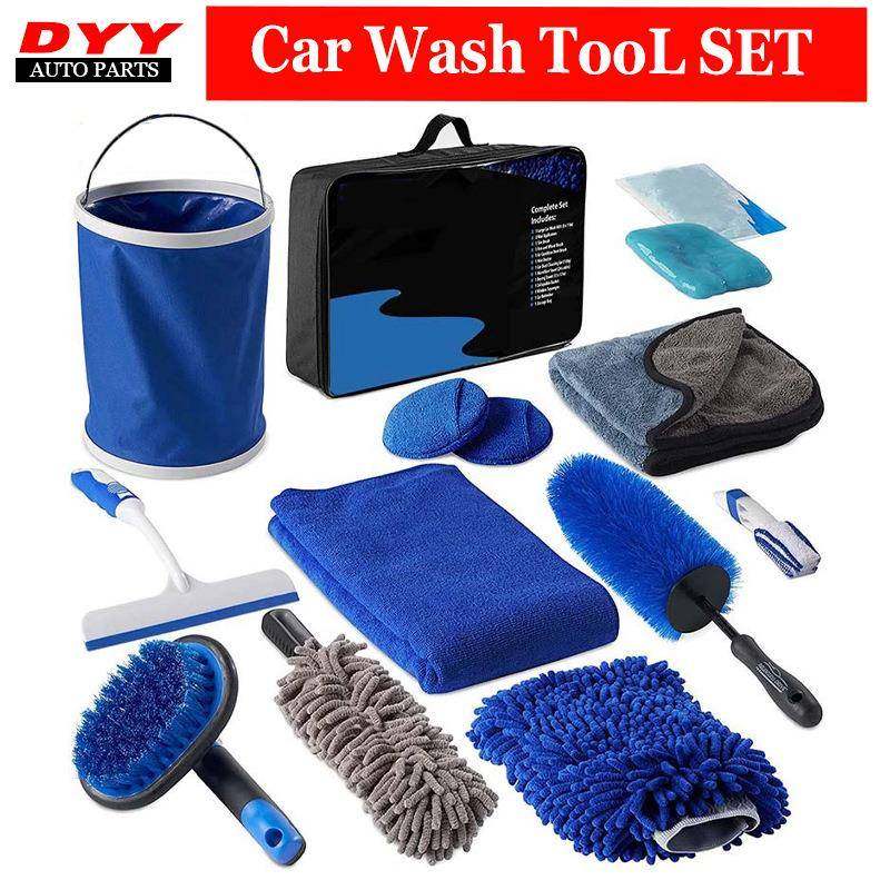 热卖洗车工具套装汽车清洗用品抹布组合工具箱洗车清洁套装