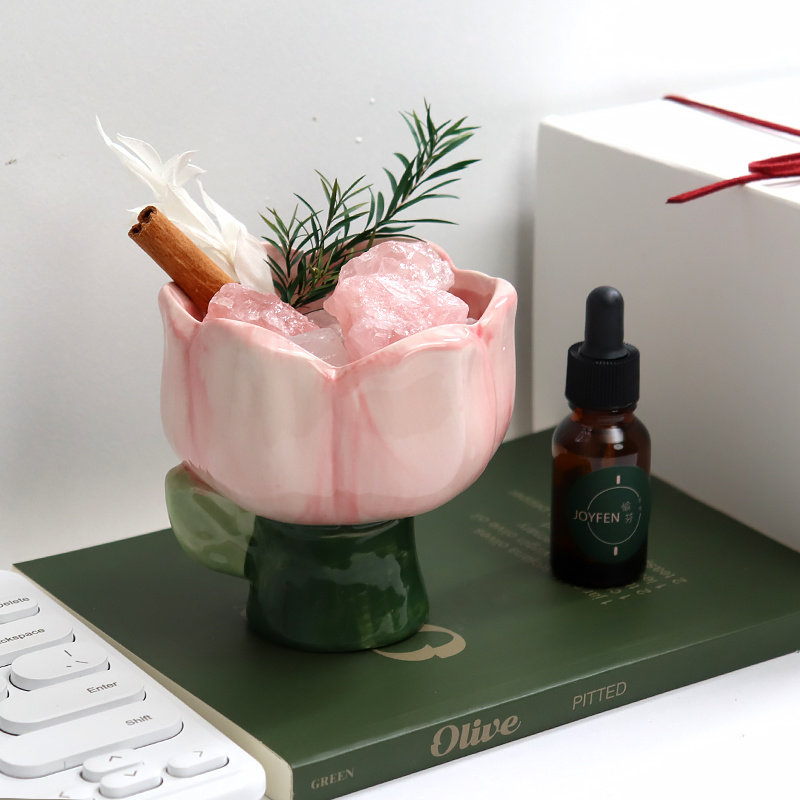 郁金香无火香薰扩香石晶石礼盒香氛摆件送女生生日礼物闺蜜伴手礼