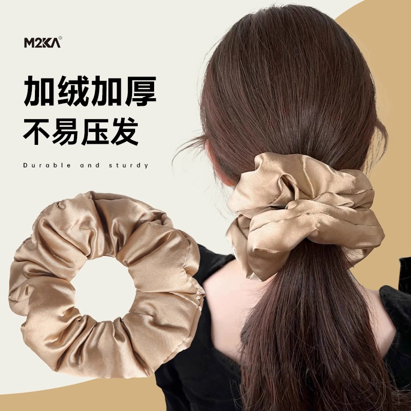 M2ka睡眠大肠不伤发马尾头绳盘发丸子头高弹力公主落难发圈女