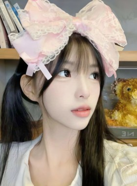 Little Fortune洛丽塔蕾丝蝴蝶结发箍kc百搭配缘结恋曲lolita头饰