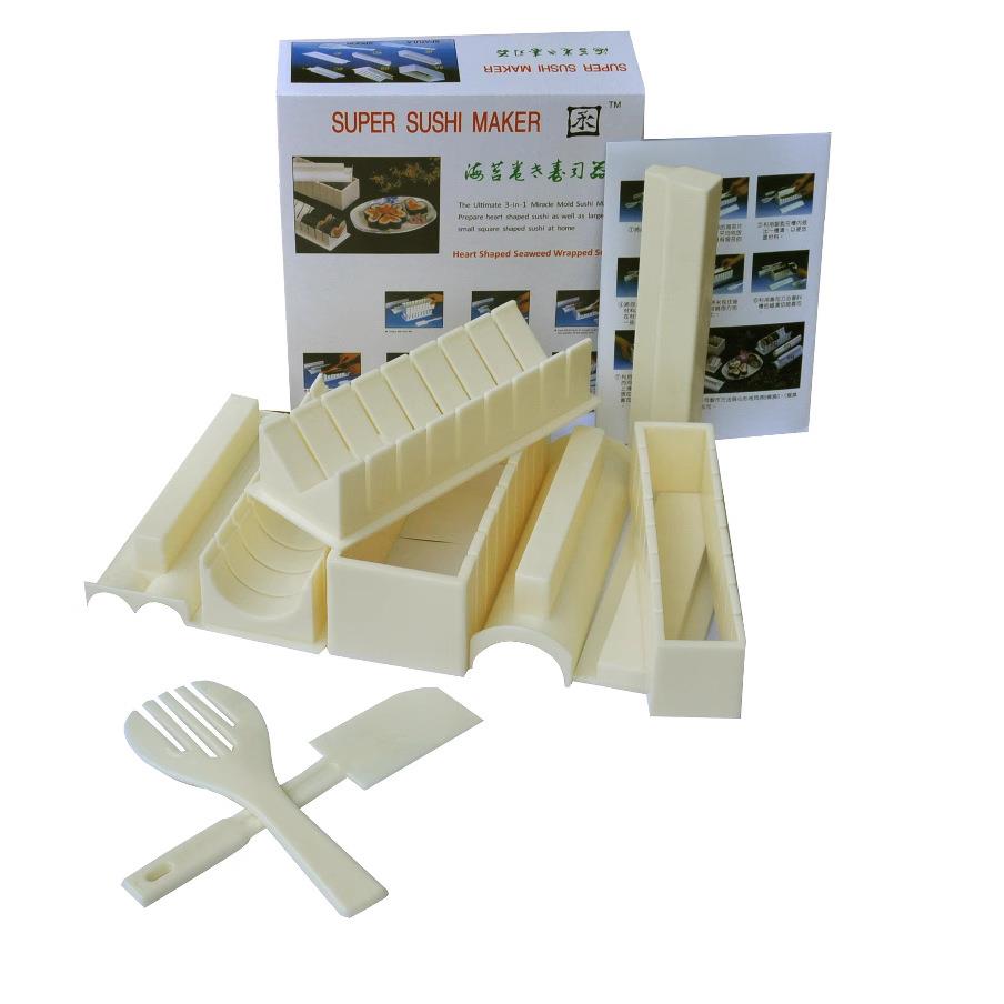 日式寿司工具饭团制作模具海苔寿司器五合一寿司10件套装