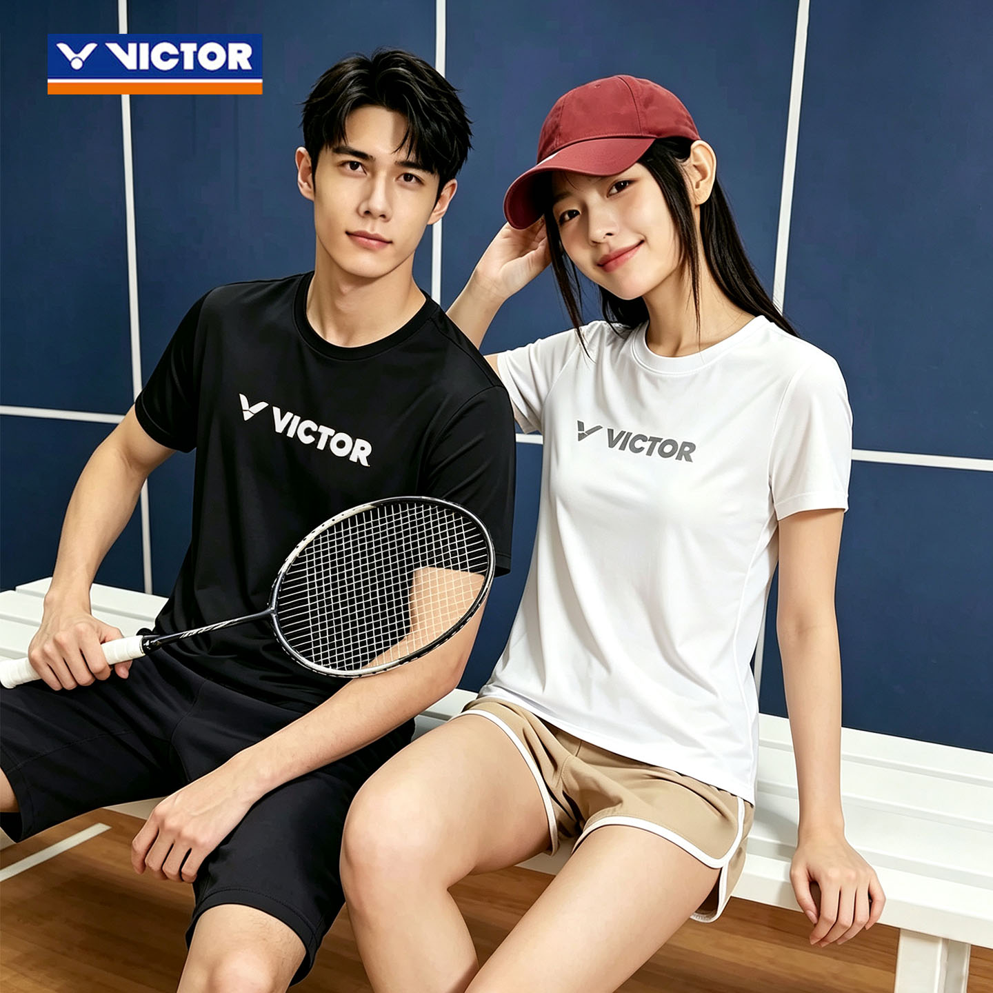 正品VICTOR胜利羽毛球训练服威克多新款男女速干透气短袖运动T恤