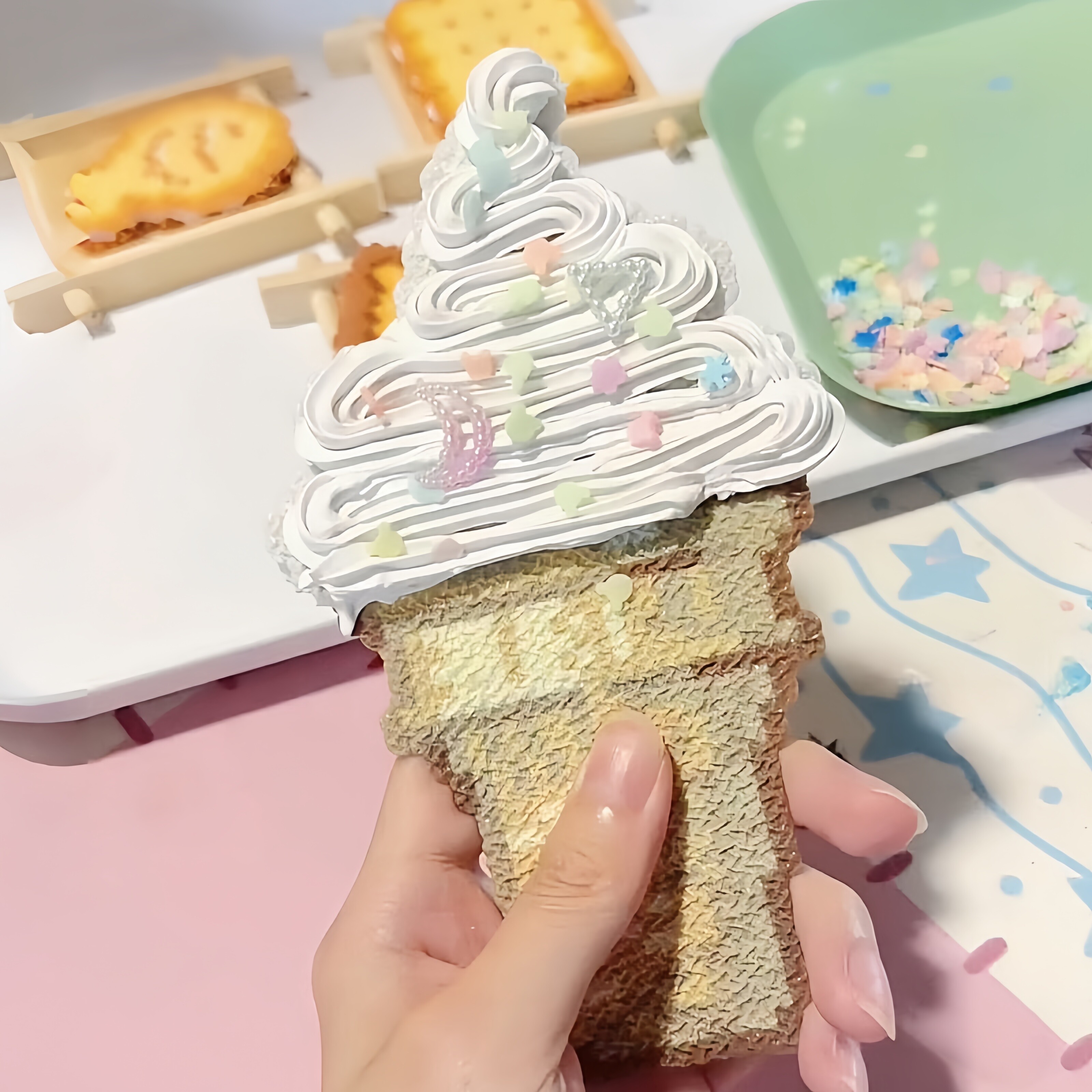 【来个甜筒】拼豆奶油胶手工diy材料配件挂件手机壳发夹制作饰品