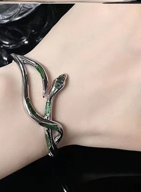个性暗黑系列手链戒指斯莱特林蛇院手镯冷淡风高颜值轻奢情侣手链