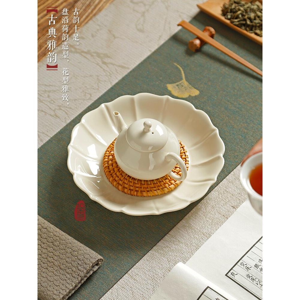 草木灰壶干泡台藤编垫盘养垫丝茶瓜FUE络紫壶砂壶承储水壶托养壶