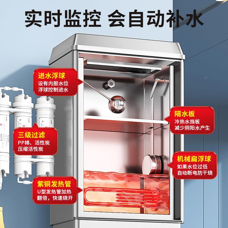 60L开水机商三相全动7电0L步进式热水器饭店食堂工自地用水箱烧水
