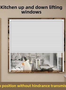 厨房出口滑动无BTZ轨折窗叠门蜂窝上下折叠滑动门出隔口断防风