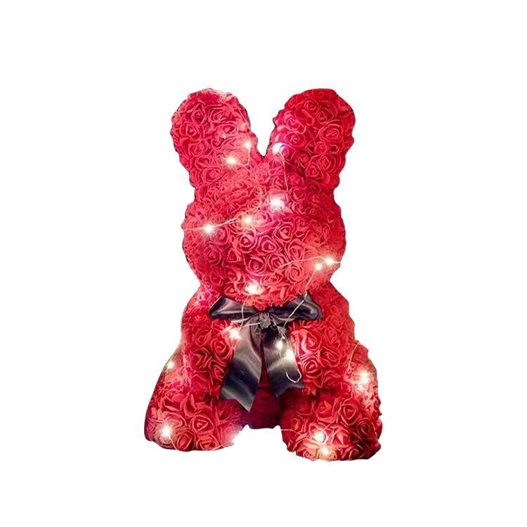 永生花兔子38女神节礼物送女友创意仿真花情人节礼物玫瑰花兔子,家居饰品,餐桌花艺,淘宝优惠券,粉丝福利购,淘宝优惠卷