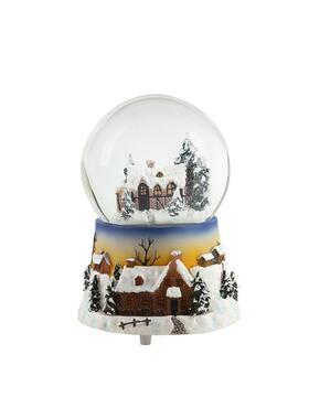 天空之城水晶球圣诞节儿童节送礼物发光音乐盒八音盒自动飘雪摆件