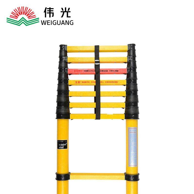 伸缩梯子玻璃钢鱼竿梯绝缘伸缩梯电工专用梯子源头工厂米