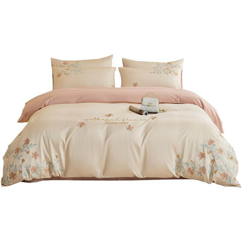 轻奢高级感长绒棉床上四件套全棉刺绣纯棉床单被套床笠款南通家纺,床上用品,床品套件/四件套/多件套,淘宝优惠券,粉丝福利购,淘宝优惠卷