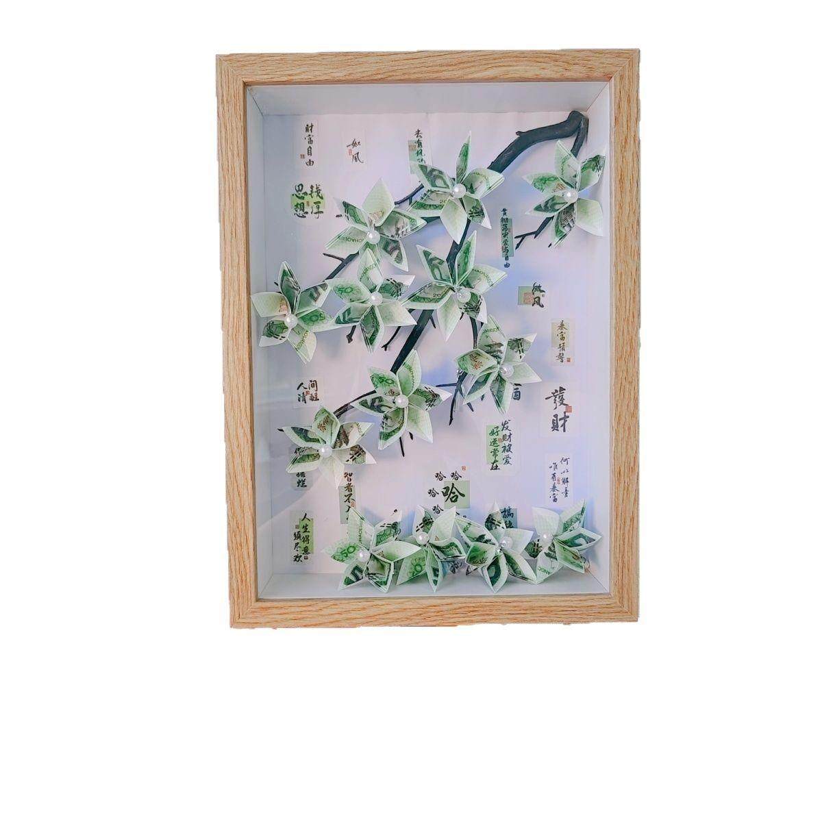 情人节创意礼物相框钱折的发财树送女友男友老公老婆生日礼物,家居饰品,DIY亲子装饰画,淘宝优惠券,粉丝福利购,淘宝优惠卷