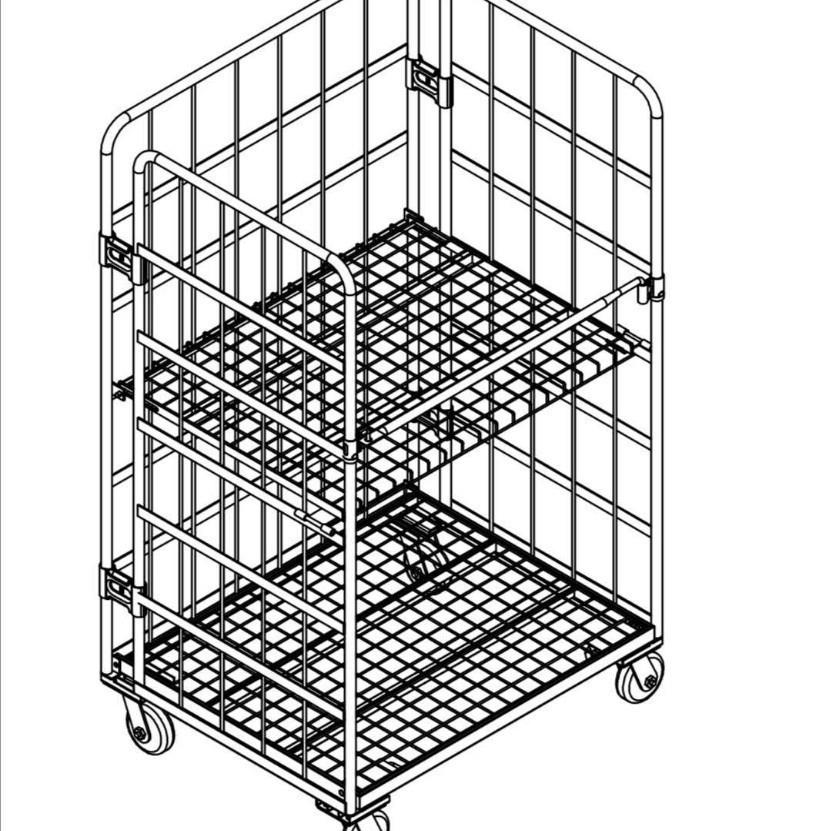 厂家直销仓储笼物流台车坚固耐用超市仓库网格台车周转车折叠笼车