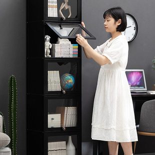 实木组合书柜客厅落地儿童置物架书架多层子大多功能家用书橱储物