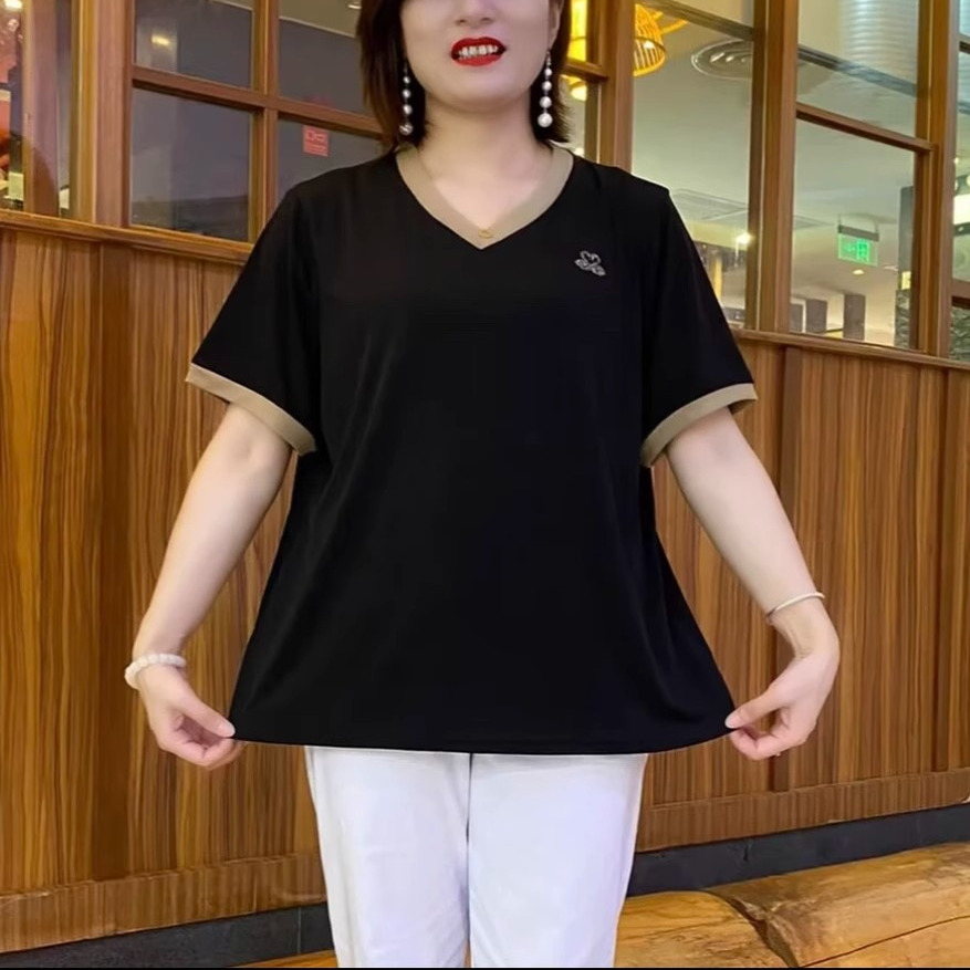 短袖t恤女宽松大码女装上衣