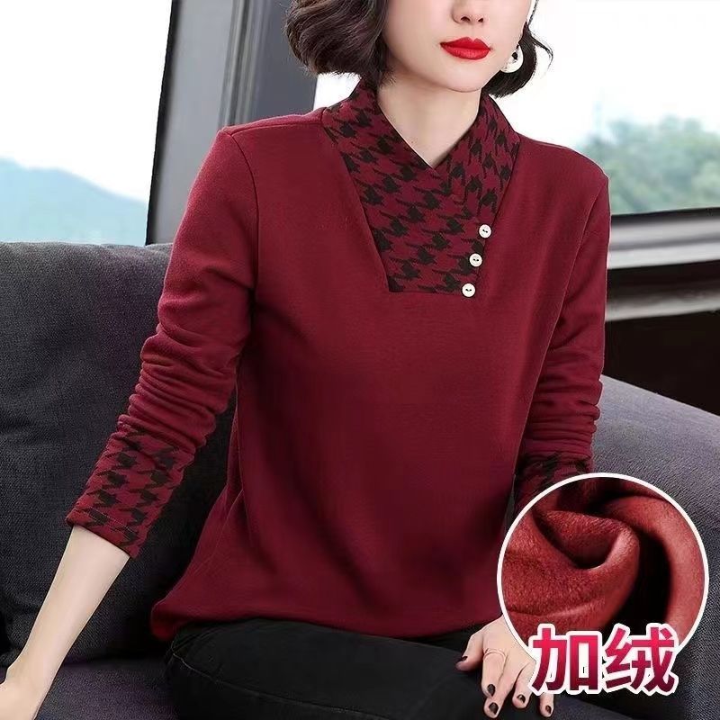 中老年妈妈宽松大码保暖上衣服