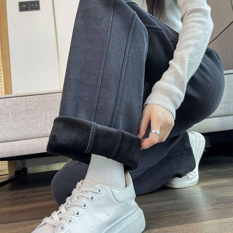 秋冬季加绒加厚雪尼尔中年妈妈高腰大码外穿灯芯绒保暖休闲直筒裤,女装/女士精品,大码裤装,淘宝优惠券,粉丝福利购,淘宝优惠卷