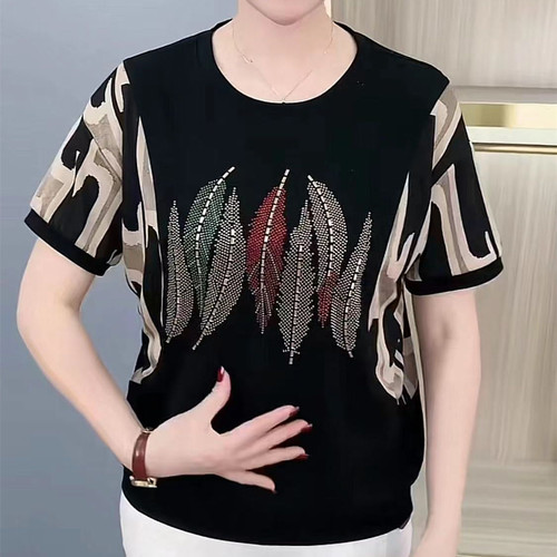 中年妈妈大码短袖t恤女