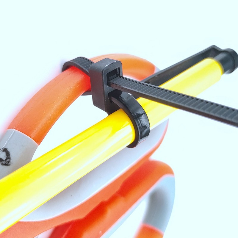 速发黑色塑料式0龙双头扎带5*2尼0mm一次性约束带商定固品勒死狗4