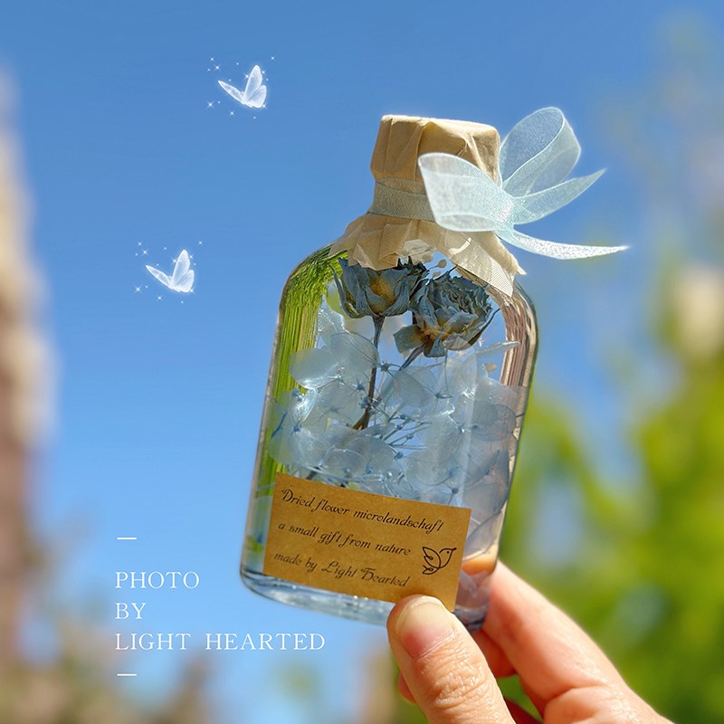 速发永生花植物真本成品浮游花瓶标花干花摆件毕业生日520母亲节