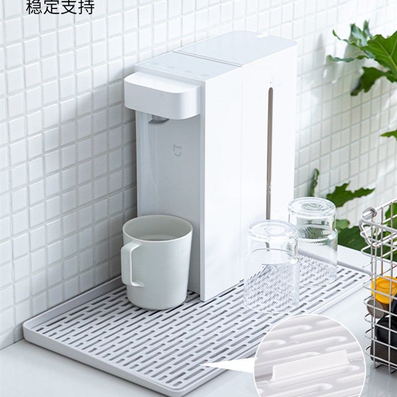 速发霜山双层沥水方家用长盘形托盘茶盘茶杯收纳滤水盘水具架子置