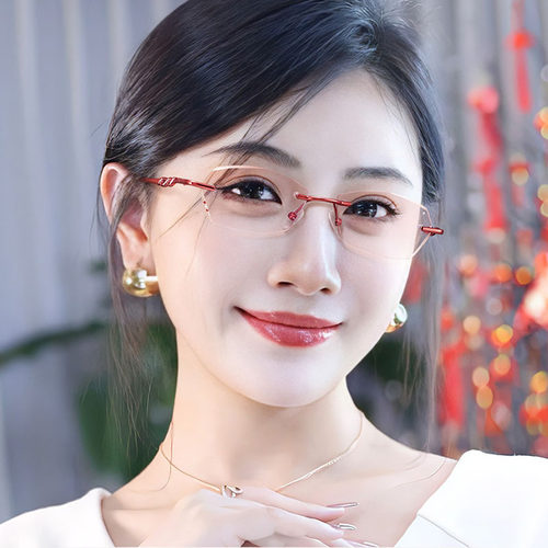 速发时尚无框老花镜款防蓝光抗疲劳老气年轻光洋老人