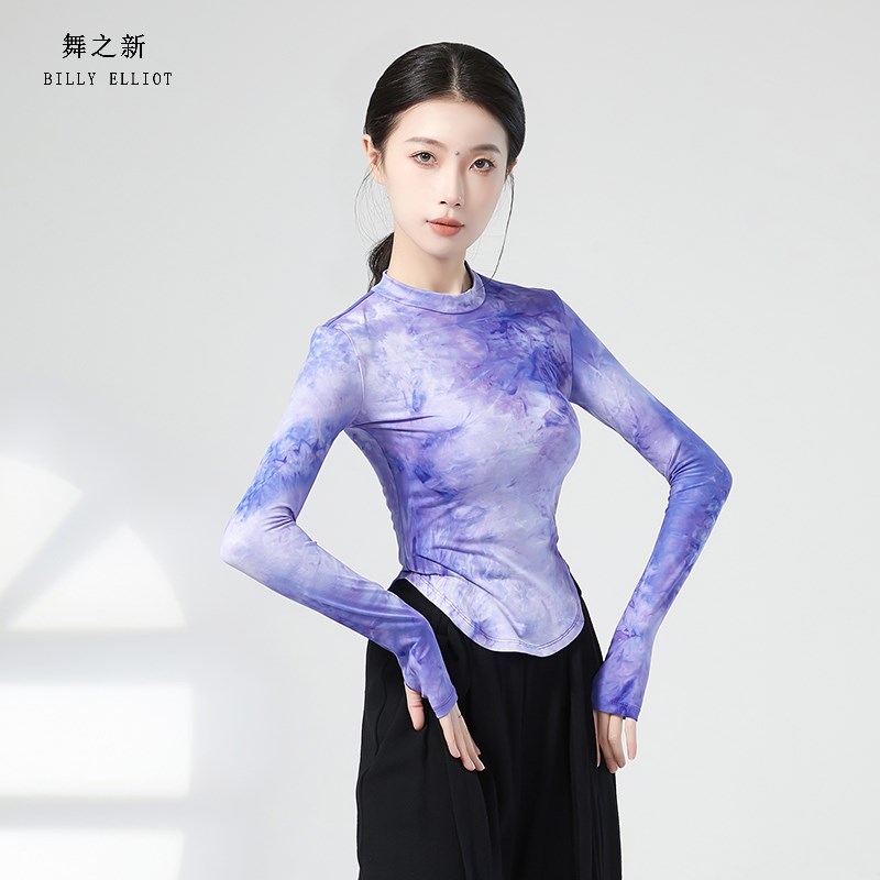 速发舞蹈上衣款2024新款舞衣服紧身训体形练功装古典舞练服服