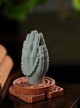 速发中式观意佛禅佛手桌面摆件茶宠鱼缸造景微景系装饰高级小众礼