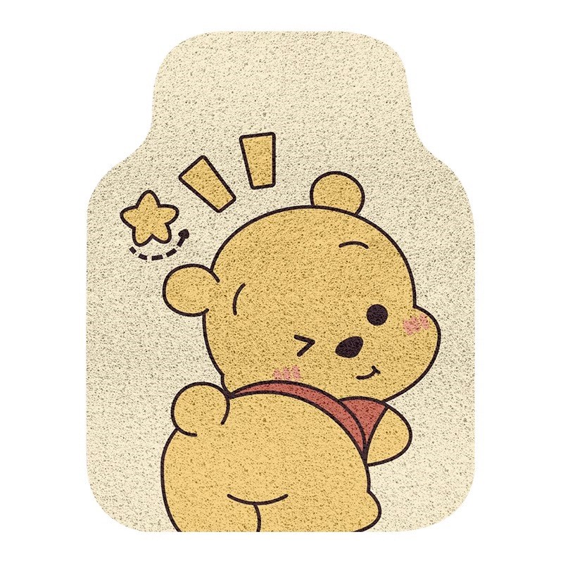 速发可爱汽车脚垫丝圈单片车内防脏地毯保护垫子车载地垫通用生