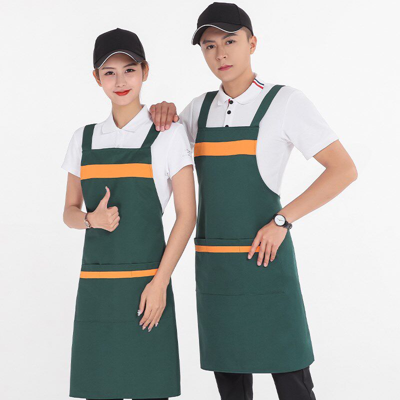 速发水饺面馆o裙印字火围go烤肉l锅烘焙蛋糕店服务员工作服围裙