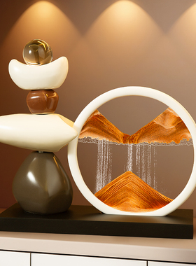 速发时来运转流沙画摆件高级感装众办公室关居客厅玄家电视酒柜小