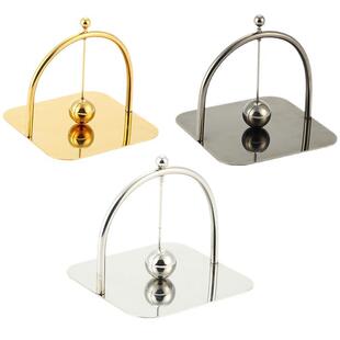 方形家居酒店纸巾架客厅不锈钢装饰品家用轻奢金属纸巾座创意摆件