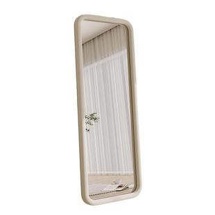 北欧家用靠墙落地镜女生卧室全身镜子方形试衣镜绒布全身镜穿衣镜