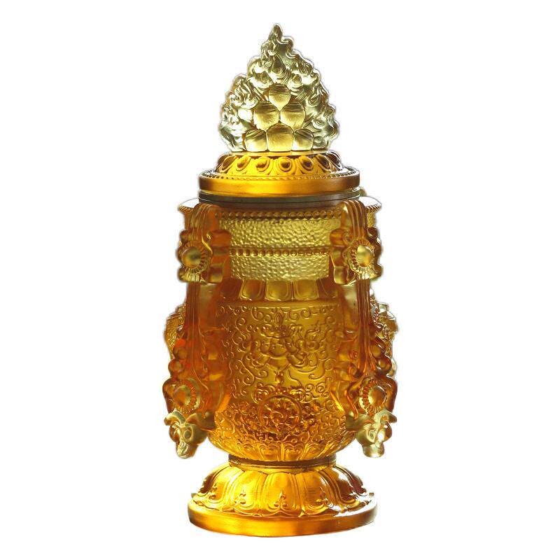 琉璃长寿摩尼八吉祥藏传法器寺院佛堂供桌家居供奉用品摆件