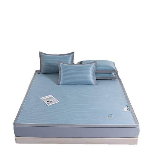 凉感冰丝席夏凉席冰藤席空调席豆豆席三件套新款海岛夏日