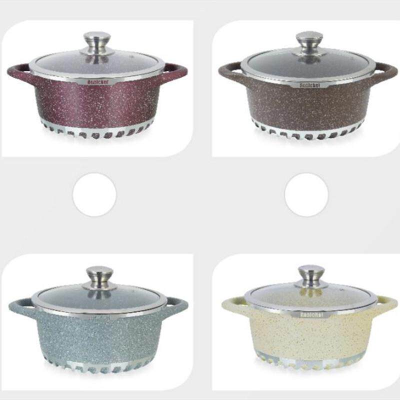 17pcsset大理石意式17件套铝锅大理石汤锅厨具套装麦饭石铝套锅