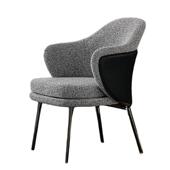 轻奢餐椅后现代极简家用书桌椅北欧意式 化妆椅样板间靠背扶手椅子