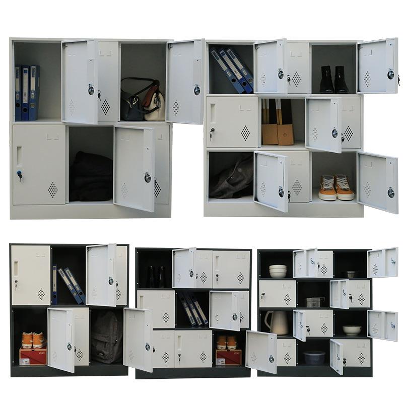 储柜钢制带文件柜存包024柜碗物柜寄存铁皮柜工车间鞋柜锁员移动