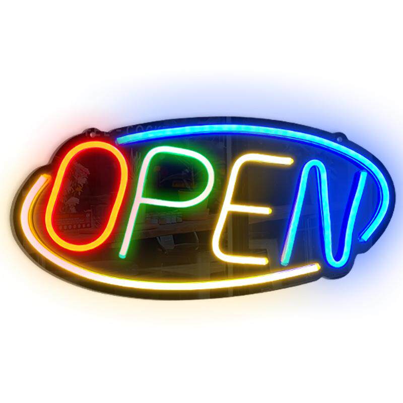 LED发光字霓虹灯牌广告招牌open商用直播间酒吧装饰灯定制幻彩