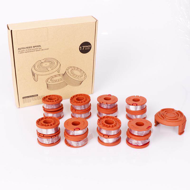 园林修剪器配件打草线替换worxwa0010割草头16+1割草机配件厂家