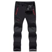 欧美户外速干弹力冲锋裤 防风防水耐磨透气速干加绒加厚软壳裤