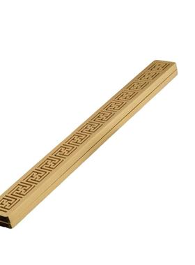 黄铜回纹线长香盒紫铜创意书法镇纸摆件镇尺香道客厅书房长辈送礼