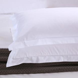 五星级酒店精品酒店6080支100120支布草纯白被罩贡缎四件套