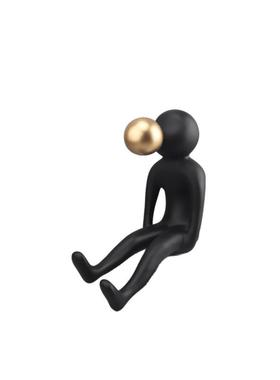 欧式轻奢吹泡泡卡通人物雕塑树脂摆件客厅卧室玄关酒店家居装饰品