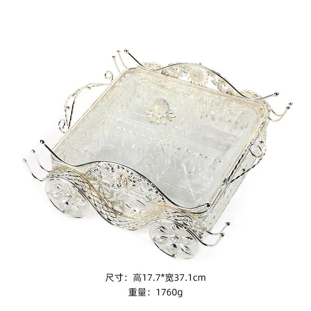 北欧轻奢车型干果盒亚克力透明水果盘摆件酒店KTV前台糖果盘装饰
