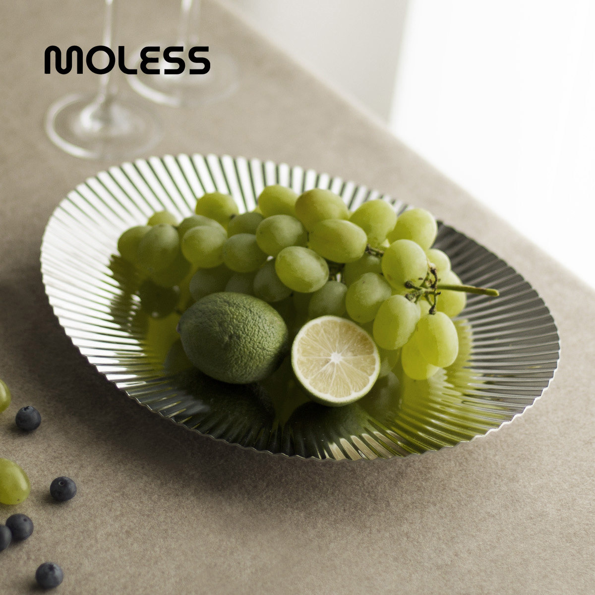 MOLESS 轻奢点心水果盘风北欧风网红ins时尚创意家居摆饰乔迁礼物