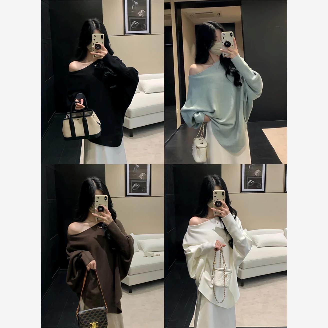 采购产品时髦的女士露肩