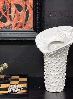 案邸现代极简约几何花瓶棕榈树摆件简约意式极简样板房间客厅装饰